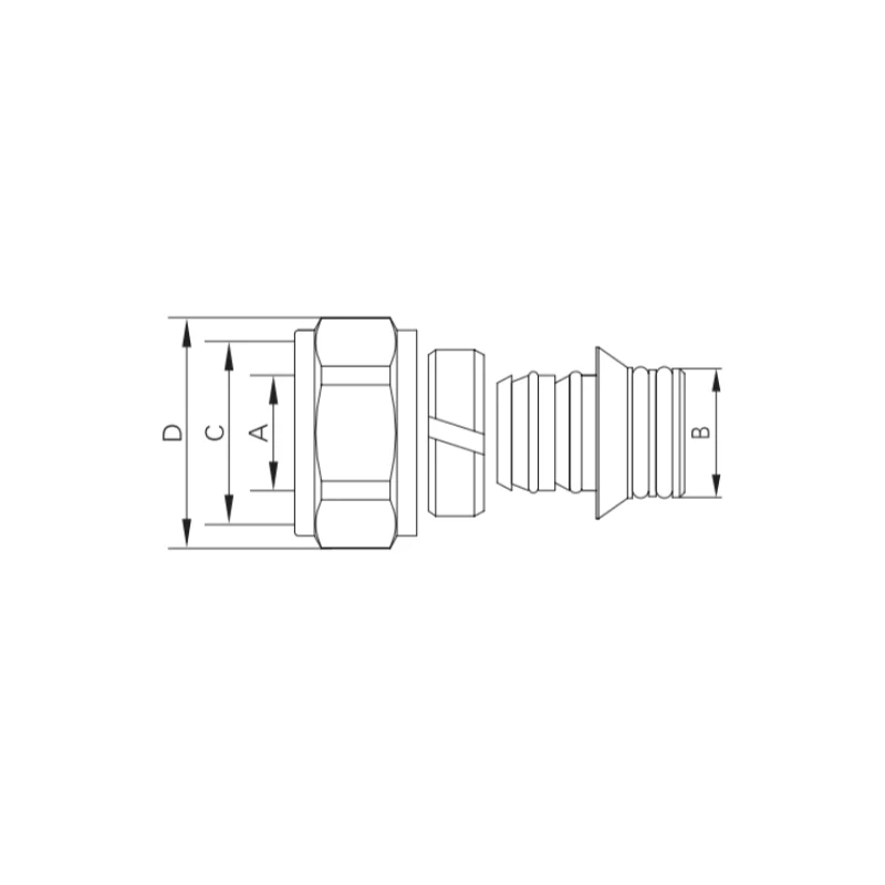 Муфта нарізна Koer KR.1153 3/4" латунь внутрішня-зовнішня різьба з ущільнювальними резинками