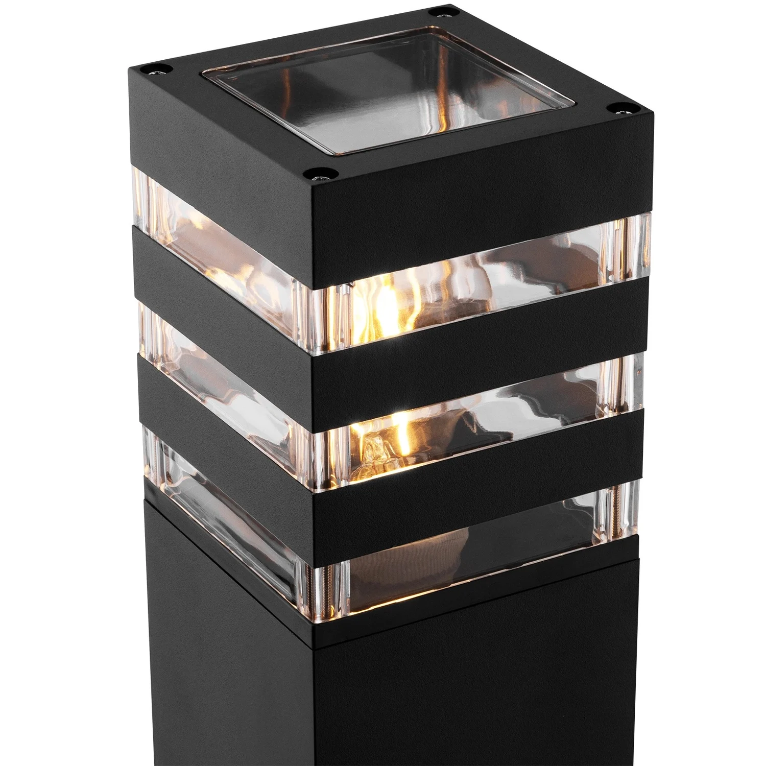 Садовий ліхтар стовпчик Lumiled Taxus 2 E27 80 см метал чорний IP44