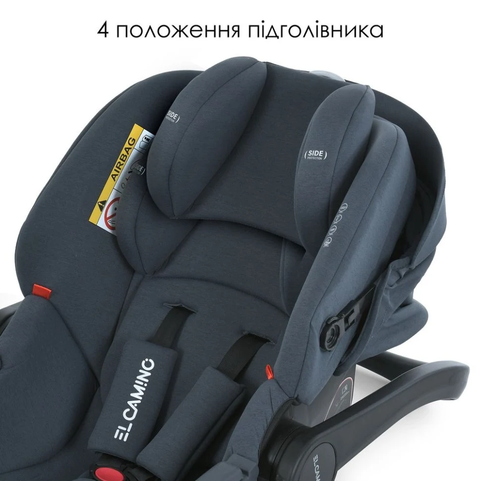 Автокрісло i-KEEP ME 1186 0+ 3-точкові ремені сіре текстильне