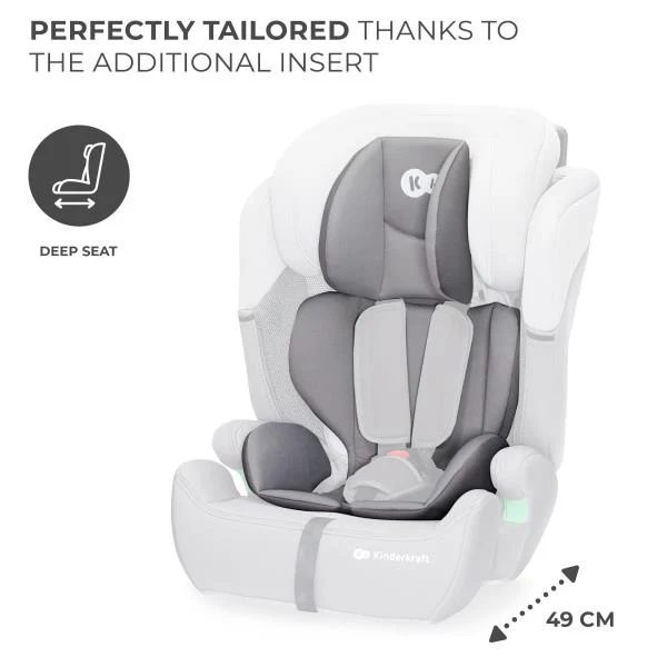 Автокрісло Kinderkraft Comfort Up i-Size 9-36 кг пластик-текстиль 61,5-84x44x49 см сірий
