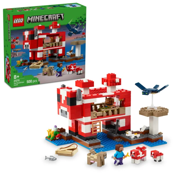 Конструктор LEGO Minecraft Грибний будинок 500 деталей пластик різнобарвний