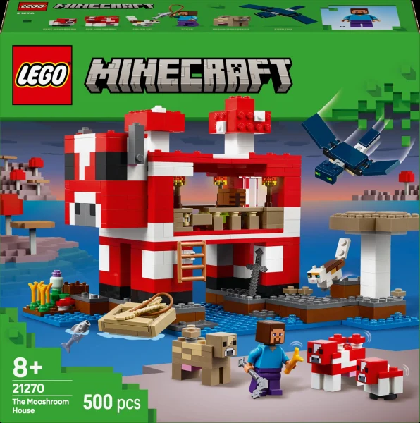 Конструктор LEGO Minecraft Грибний будинок 500 деталей пластик різнобарвний