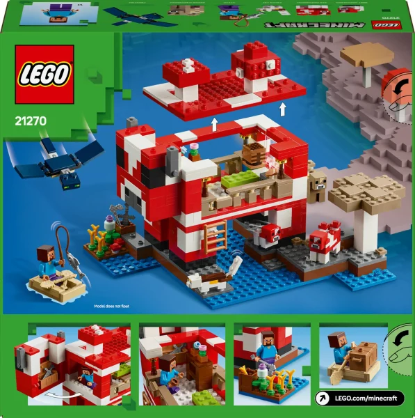 Конструктор LEGO Minecraft Грибний будинок 500 деталей пластик різнобарвний