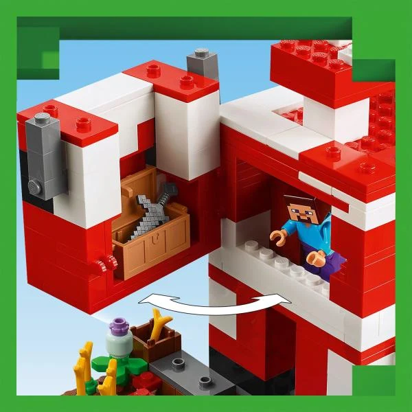 Конструктор LEGO Minecraft Грибний будинок 500 деталей пластик різнобарвний