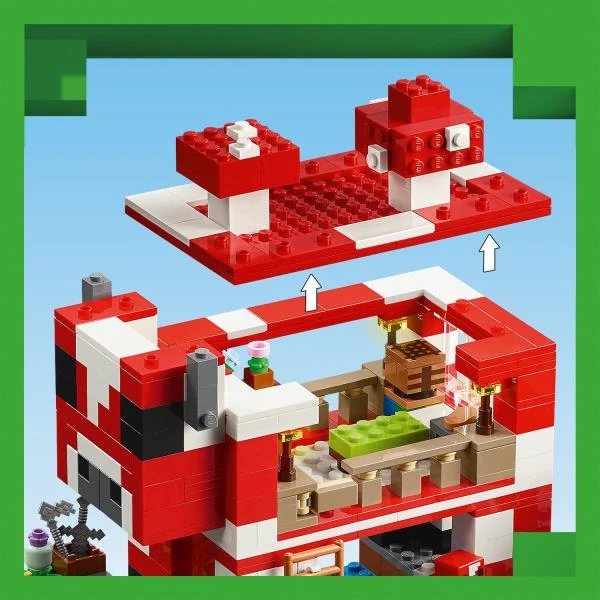 Конструктор LEGO Minecraft Грибний будинок 500 деталей пластик різнобарвний