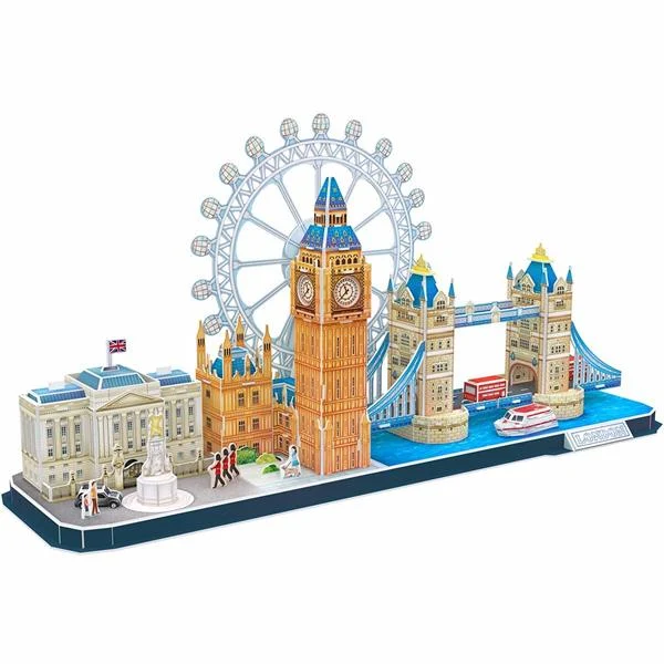 3D пазл CubicFun City Line Лондон 107 елементів пінокартон 53,5x16,5x26 см