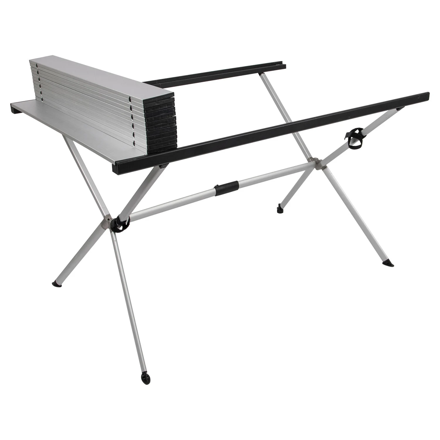 Складний стіл Bo-Camp Lamel 121x80 см алюмінієвий сріблястий 35 кг