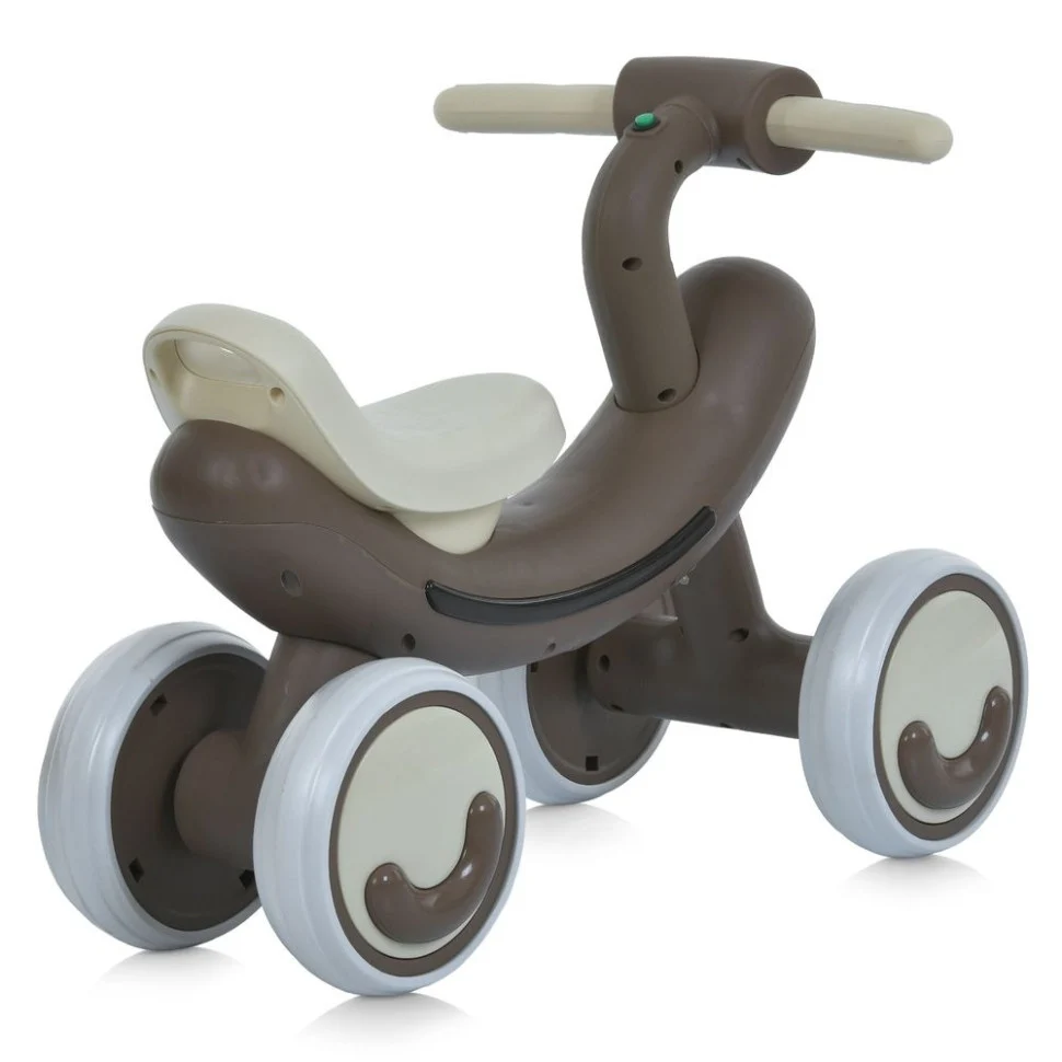 Каталка-толокар Bambi M 6239E-17 до 30 кг пластикова 58x35x44 см коричнева з Bluetooth і музикою