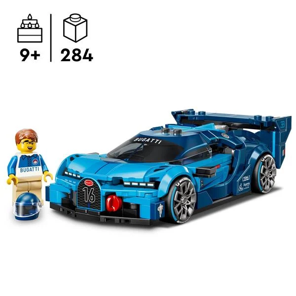 Конструктор LEGO Speed Champions Спортивний автомобіль Bugatti Vision GT 284 деталі пластик різнобарвний