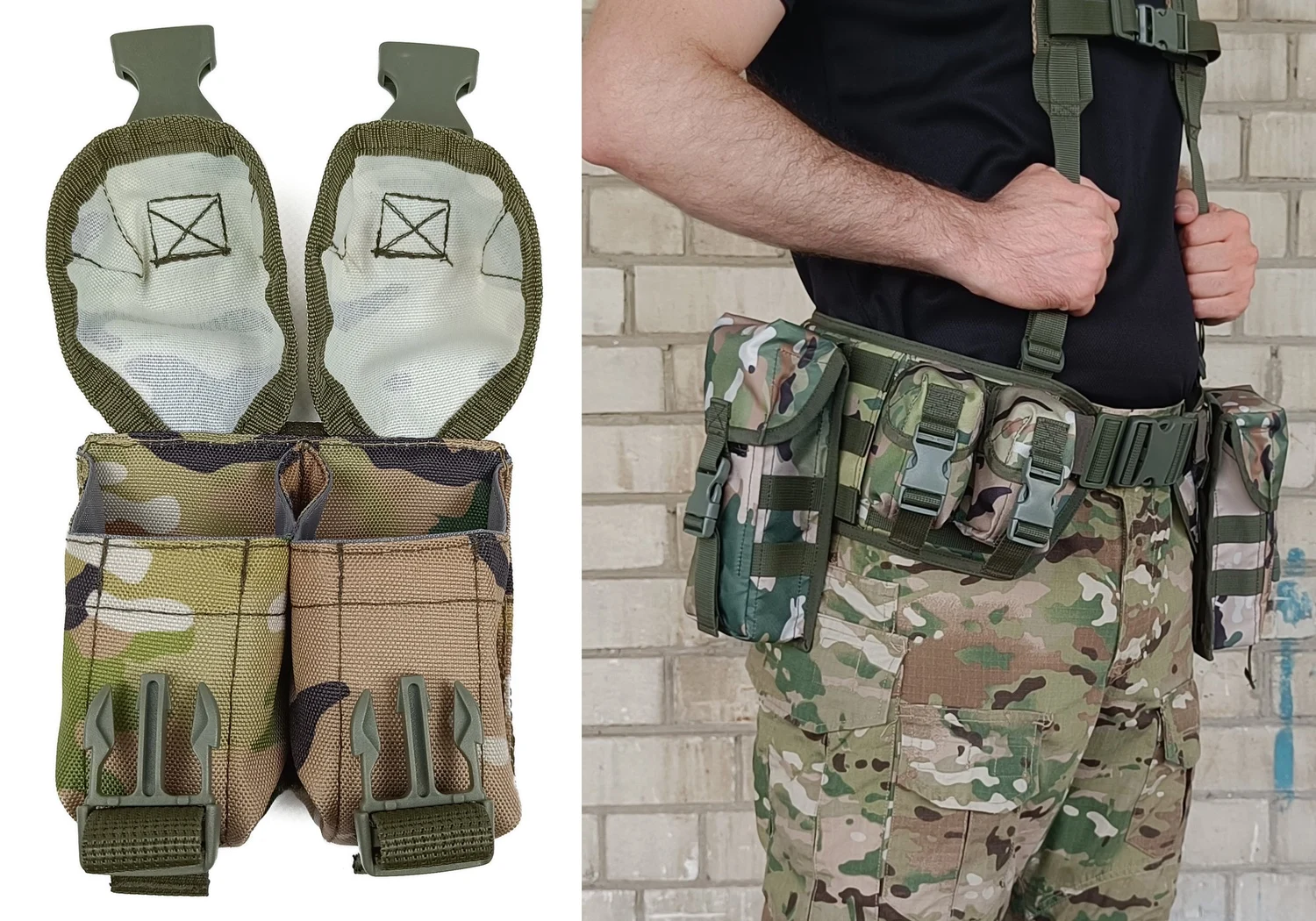 Підсумок гранатний подвійний MOLLE 60x50x100 мм Cordura 1050 мультикам