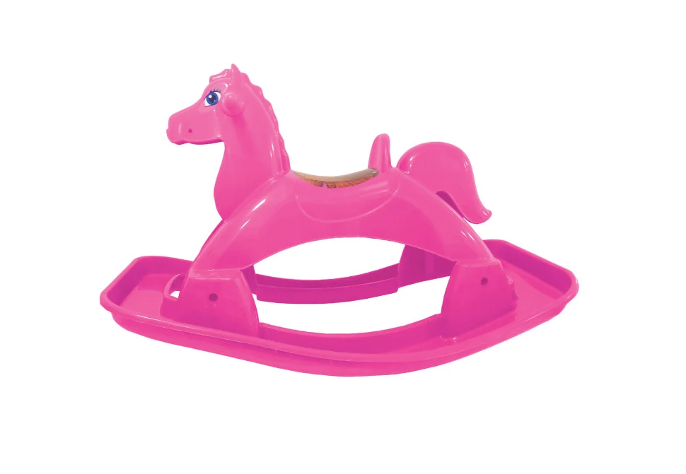 Лошадка-качалка Doloni Toys 05550/5 90х50х55 см пластик малинова