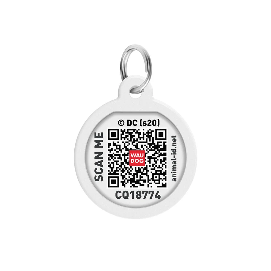 Адресник металічний WAUDOG Smart ID з QR паспортом Чудо-жінка 2 Д 25 мм сталь металічний