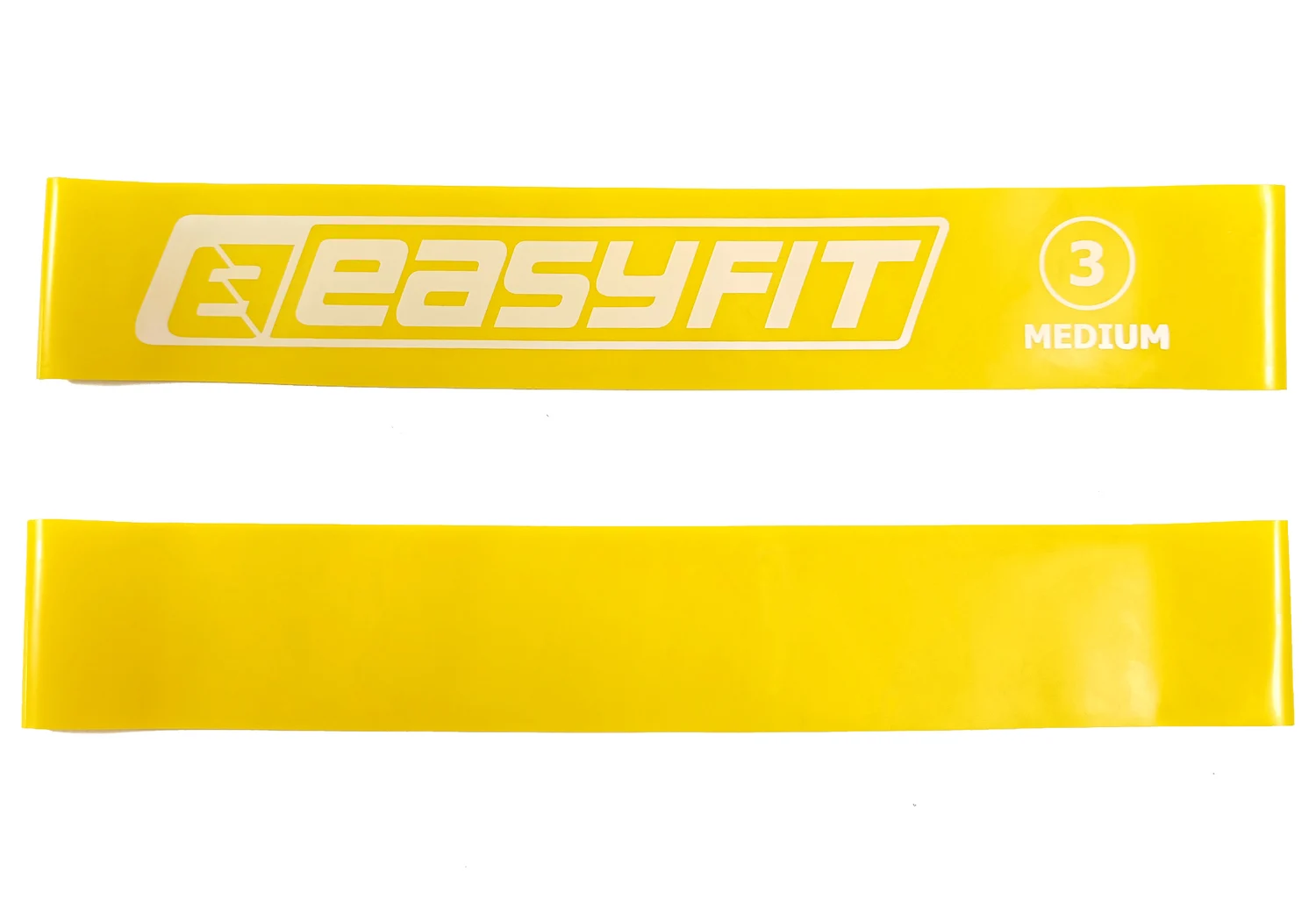Резинка для фітнесу EasyFit №3 жовта 600х50 мм з латексу рівень навантаження 10 кг