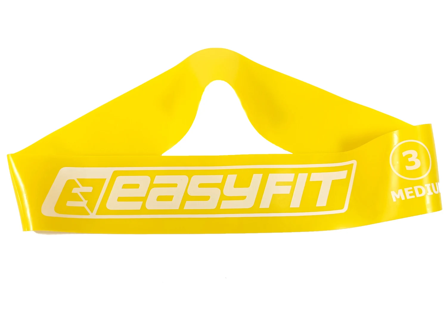 Резинка для фітнесу EasyFit №3 жовта 600х50 мм з латексу рівень навантаження 10 кг