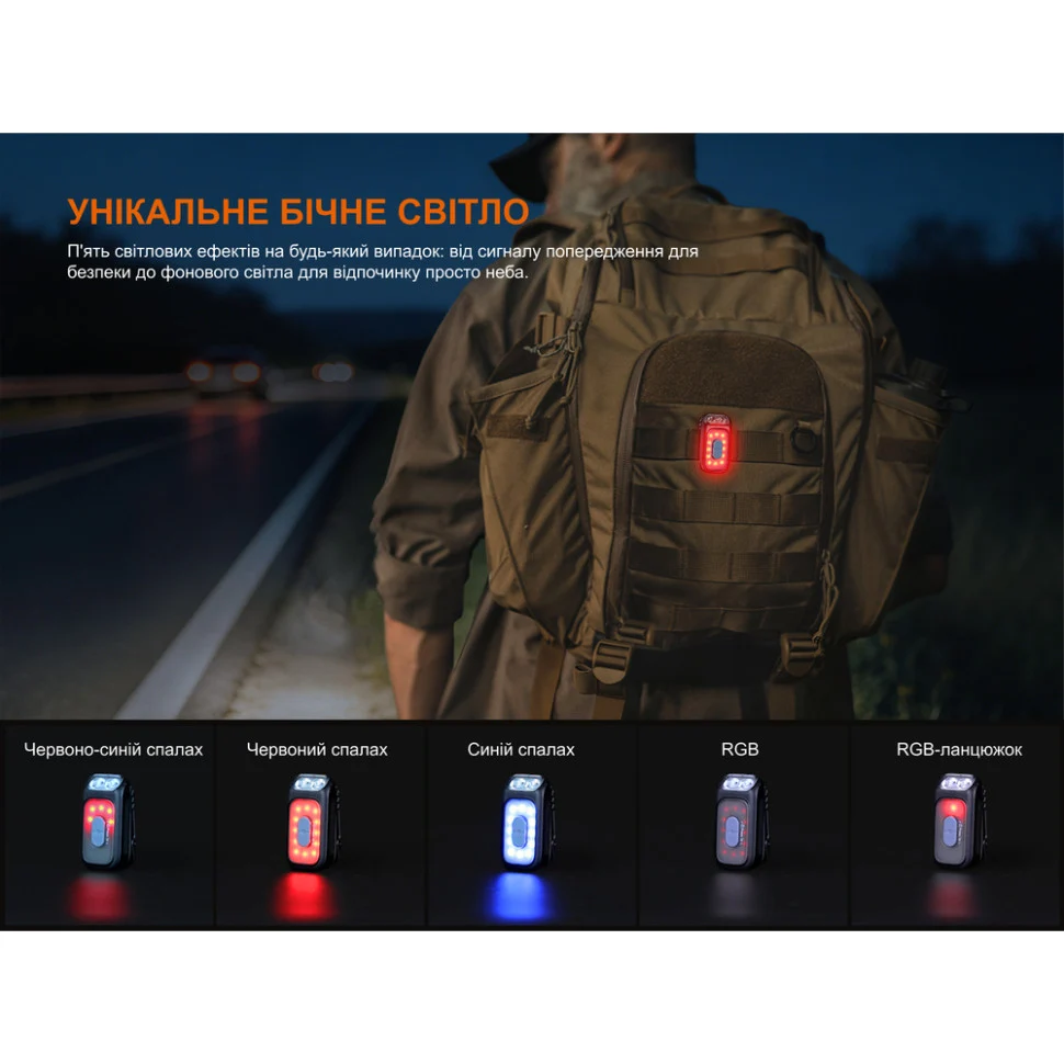Ліхтар Fenix E04R 300 лм полікарбонат 58,5х30х29,8 мм білий
