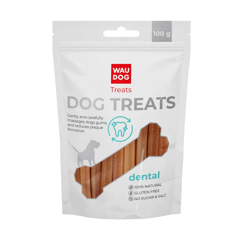 Ласощі для собак WAUDOG Treats стоматологічна паличка 100 г тріска