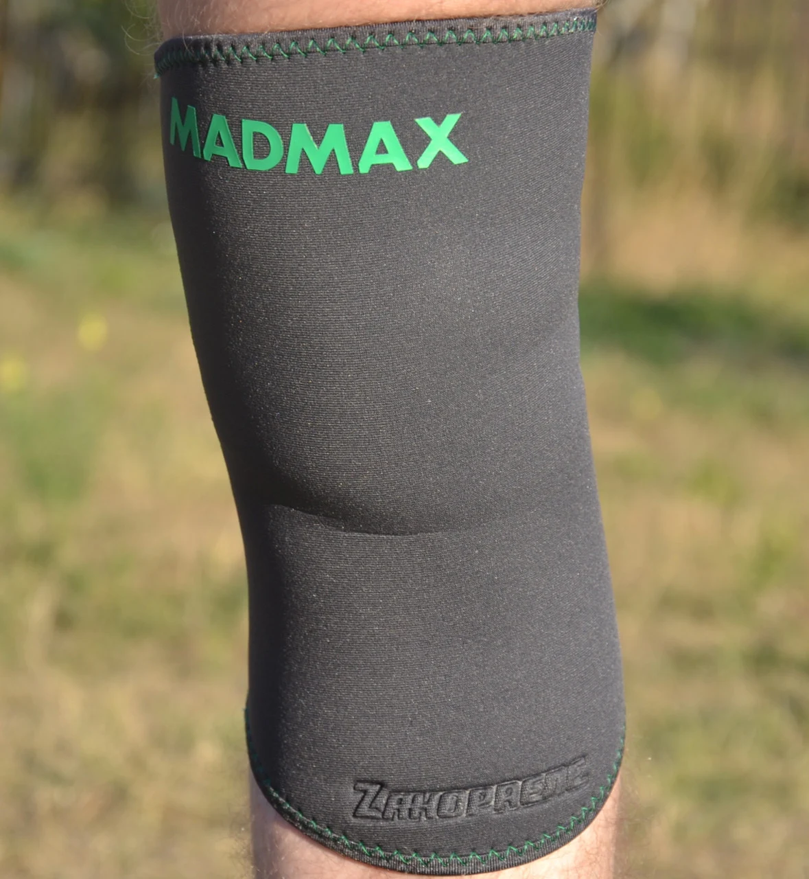 Наколінник підтримувальний MadMax MFA-294 XXL Захопрен Темно-сірий/Зелений