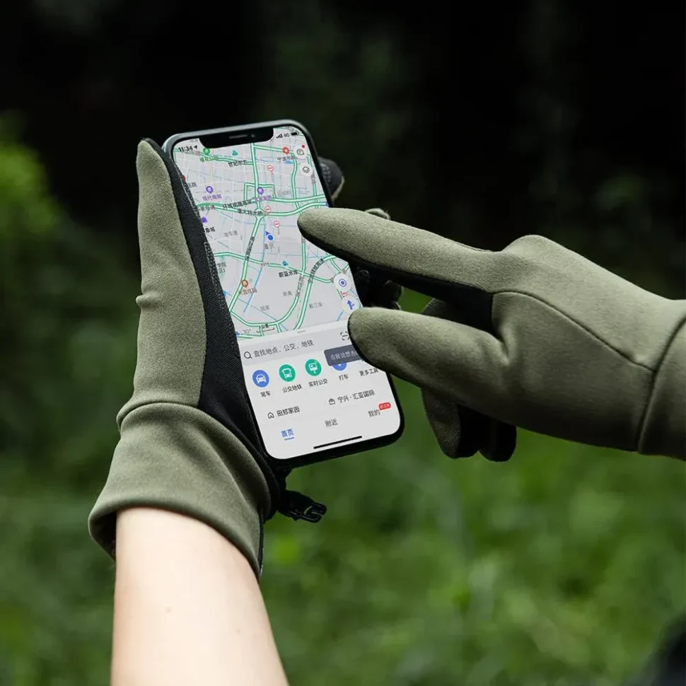 Рукавички трикотажні з покращеним хватом Naturehike NH20FS032 92% поліестер 8% спандекс L чорні