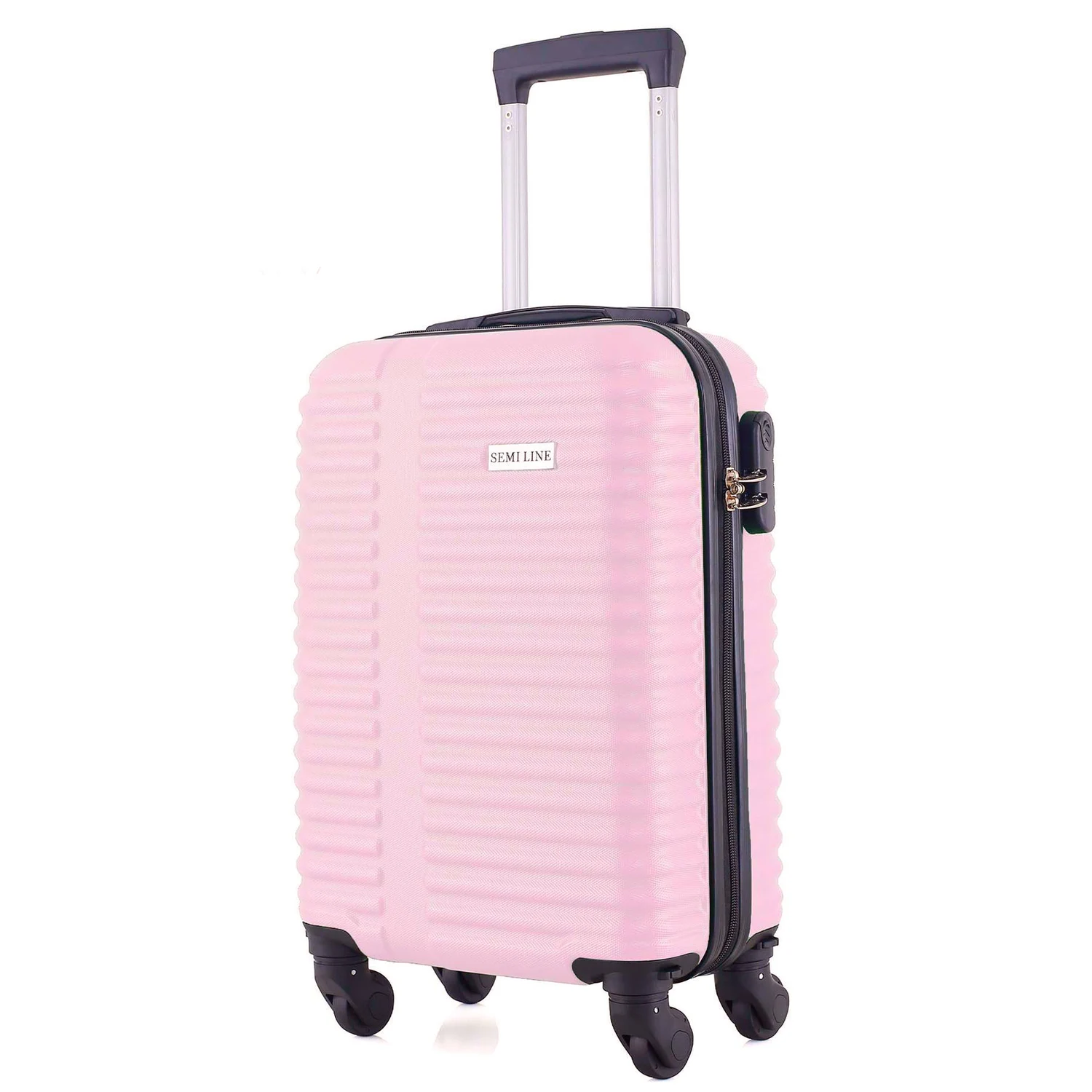 Валіза Semi Line T5573 25 л ABS-пластик 18" (S) Рожевий крем