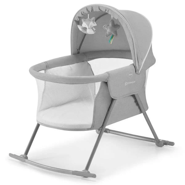 Люлька-гойдалка 3 в 1 Kinderkraft Lovi сірий сталь поліестер 53х61х88 см