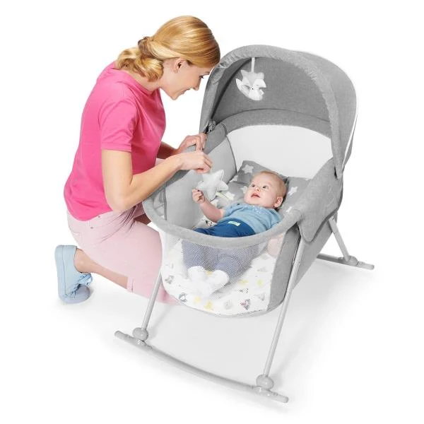 Люлька-гойдалка 3 в 1 Kinderkraft Lovi сірий сталь поліестер 53х61х88 см