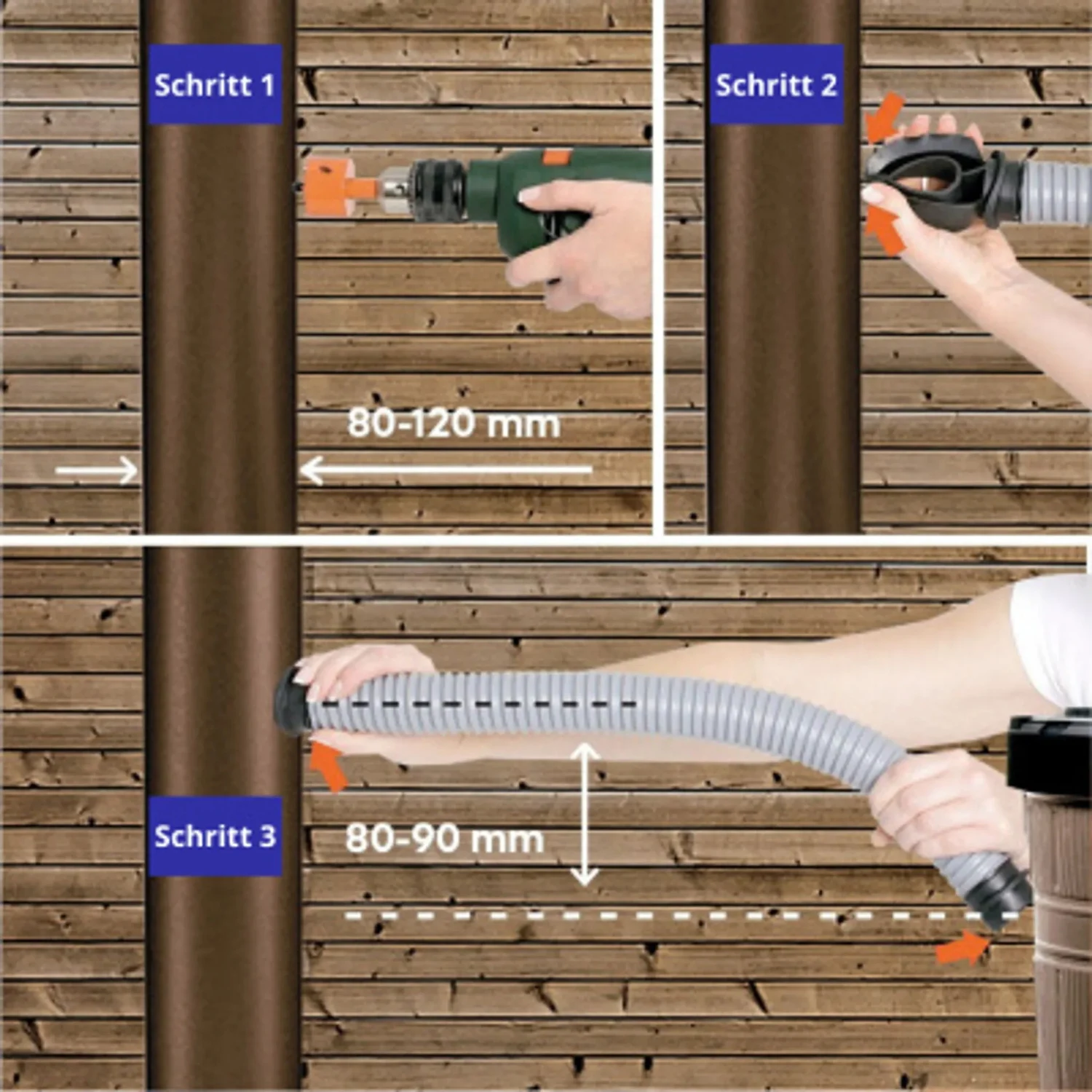 Резервуар для дощової води 265 л УФ-стабілізований HDPE чорний 648х1128 мм
