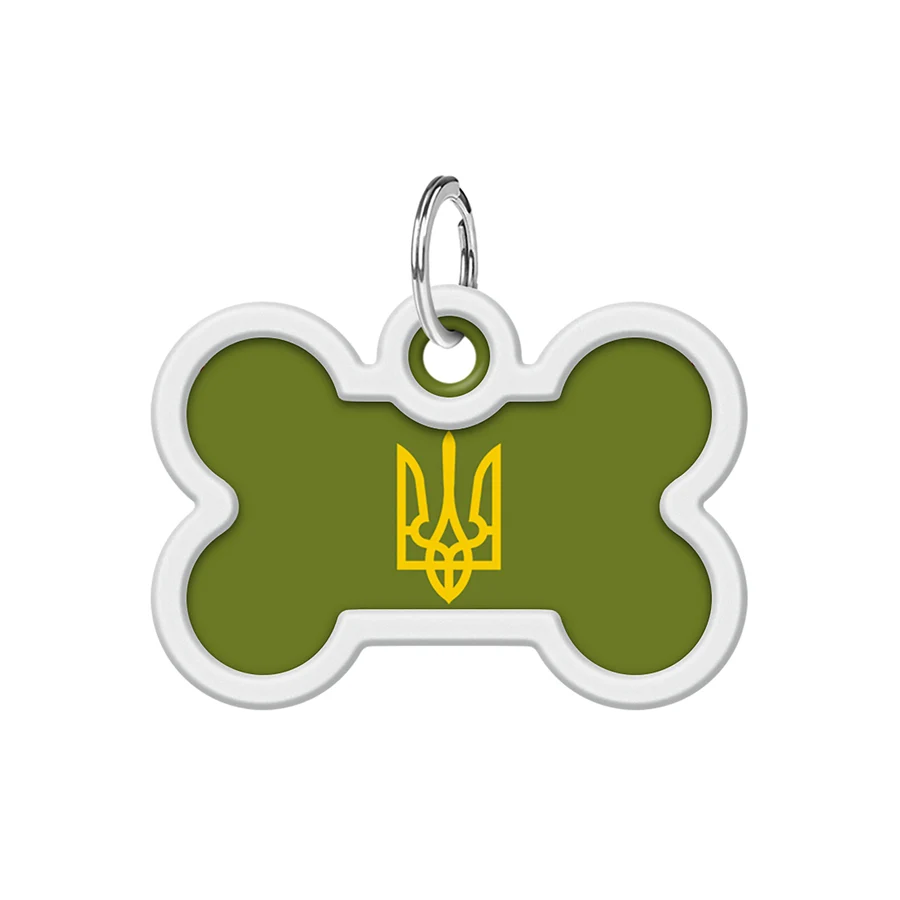 Адресник WAUDOG Smart ID з QR паспортом металевий 40x28 мм олива