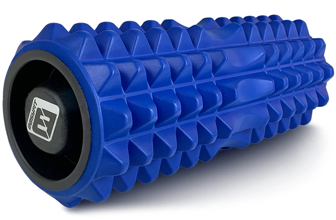 Масажний ролик EasyFit Grid Roller 33 см 3D поверхня EVA синій