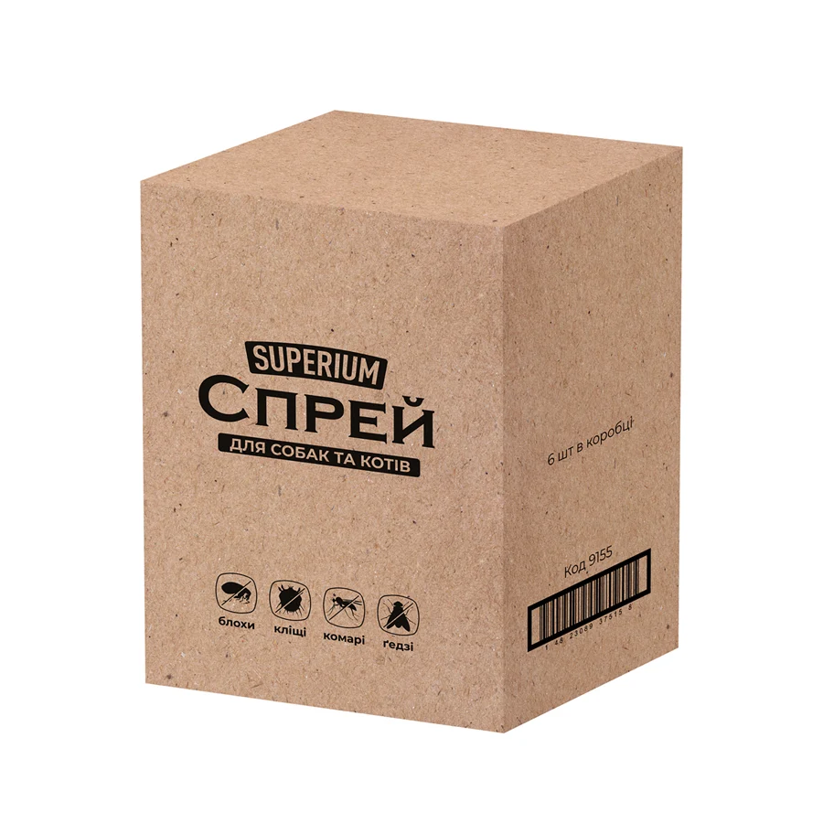 Спрей SUPERIUM Блокер 200 мл проти бліх кліщів комарів для котів і собак