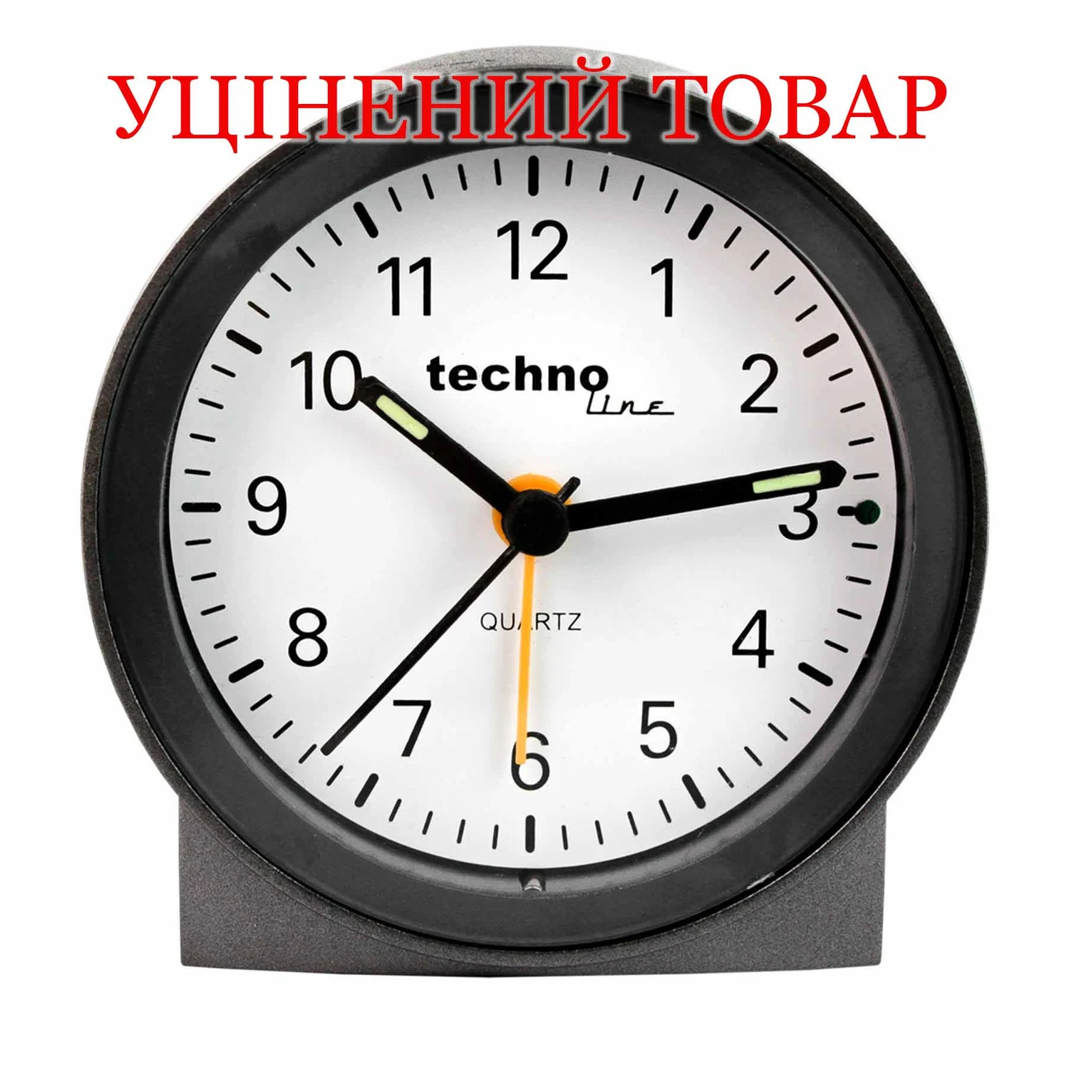 Настільні годинники Technoline Modell G кварцові 87х85х30 мм пластик чорні