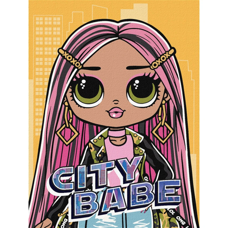 Картина по номерам L.O.L. Surprise! O.M.G. City Babe 30х40 см полотно 11 кольорів