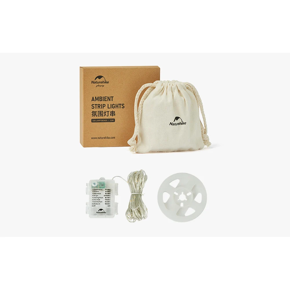 Світлодіодна стрічка Naturehike CNH22DQ019 10 м 100 діодів IP44 живлення від 3 батарей 1,5V