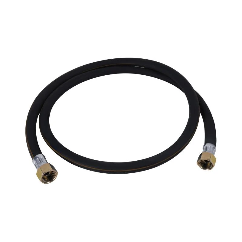Шланг для газу 1/2" ВВ 80 см пластик чорний SD091G80