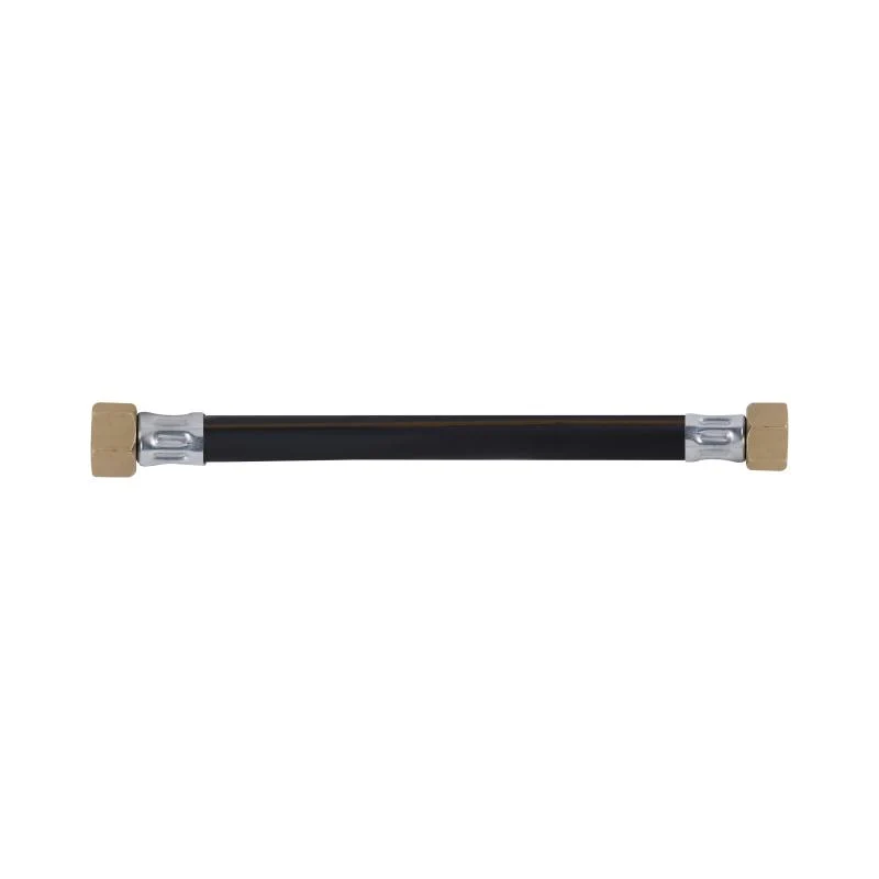 Шланг для газу 1/2" ВВ 80 см пластик чорний SD091G80
