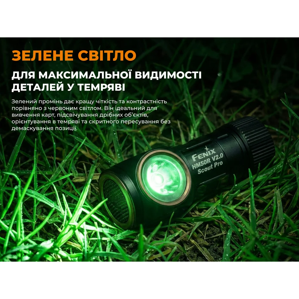Тактический налобный фонарь Fenix Scout Pro HM50R V2.0 700 лм алюминий 66х36х32 мм темный