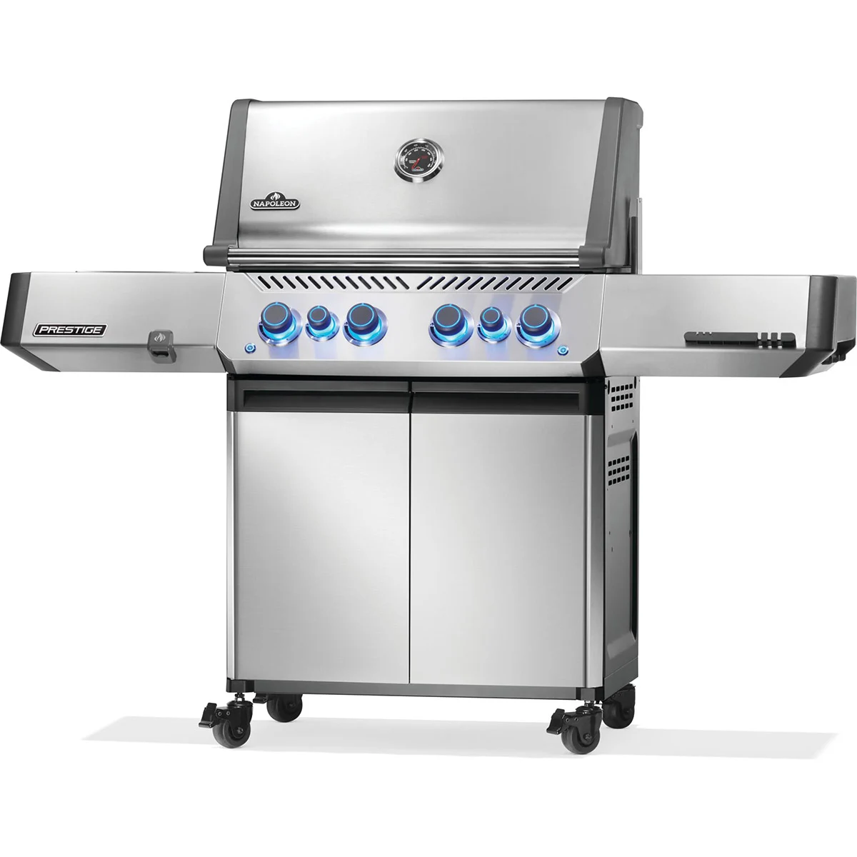 Газовий гриль Napoleon Prestige P 500 з бічною конфоркою Sizzle Zone нержавіюча сталь 166х67х130 см