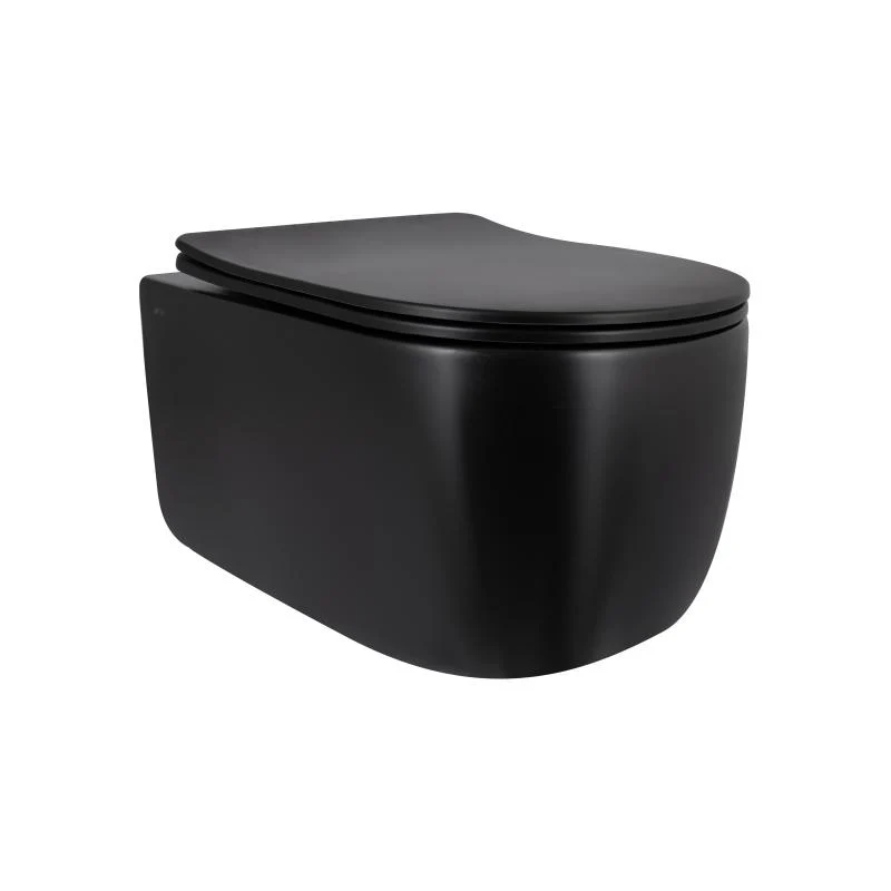 Унітаз підвісний Qtap Taurus Ultra Quiet 515x360x350 мм Дюропласт Матова чорна