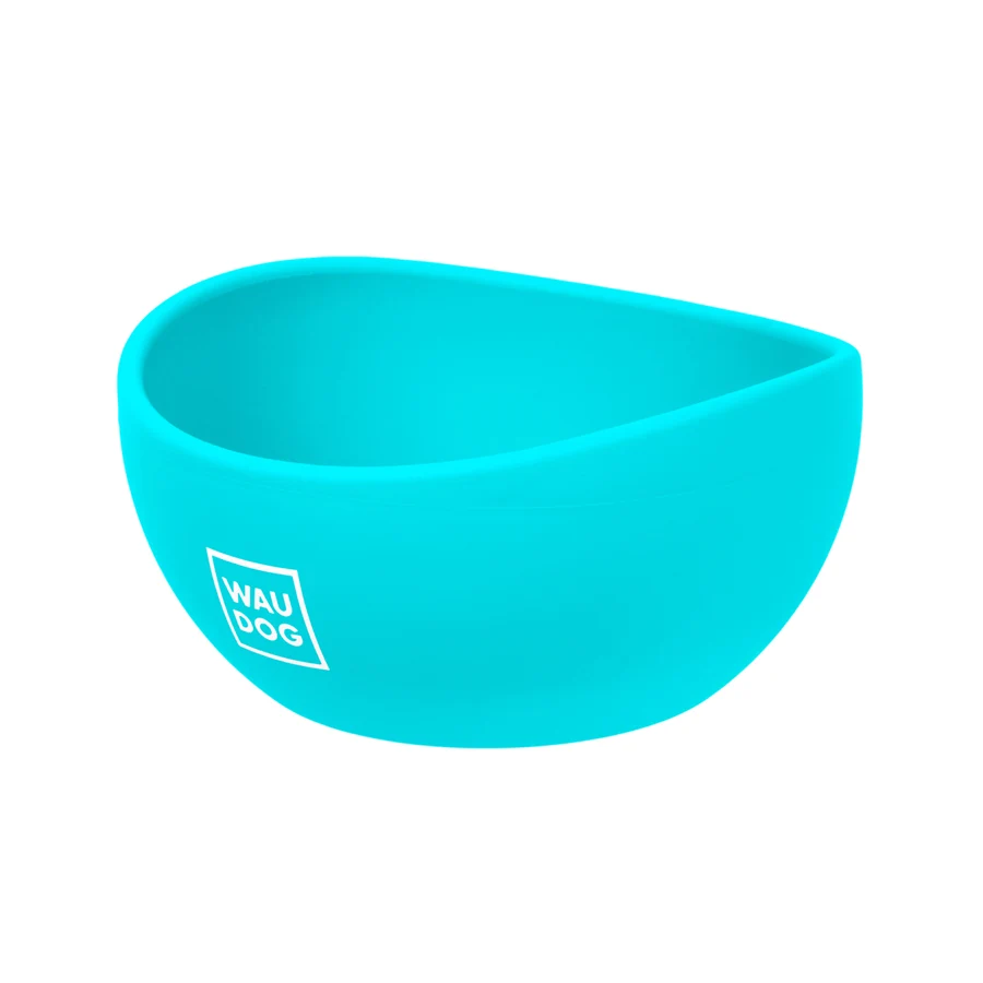 Миска WAUDOG Silicone 250 мл харчовий силікон блакитна для котів та маленьких собак
