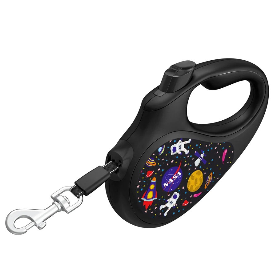 Повідець-рулетка WAUDOG R-leash 5 м пластик чорний до 15 кг