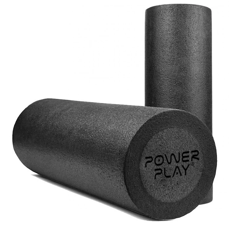 Массажный ролик PowerPlay 4021 гладкий 45x15 см пена PE черный