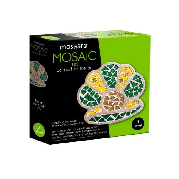 Набір для скляної мозаїки 13 елементів Mosaaro MA2003 перероблене скло МДФ різнобарвний