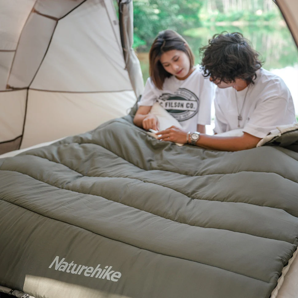 Спальний мішок Naturehike LD350 кокон демісезонний 225х75 см темно-зелений порожниста бавовна