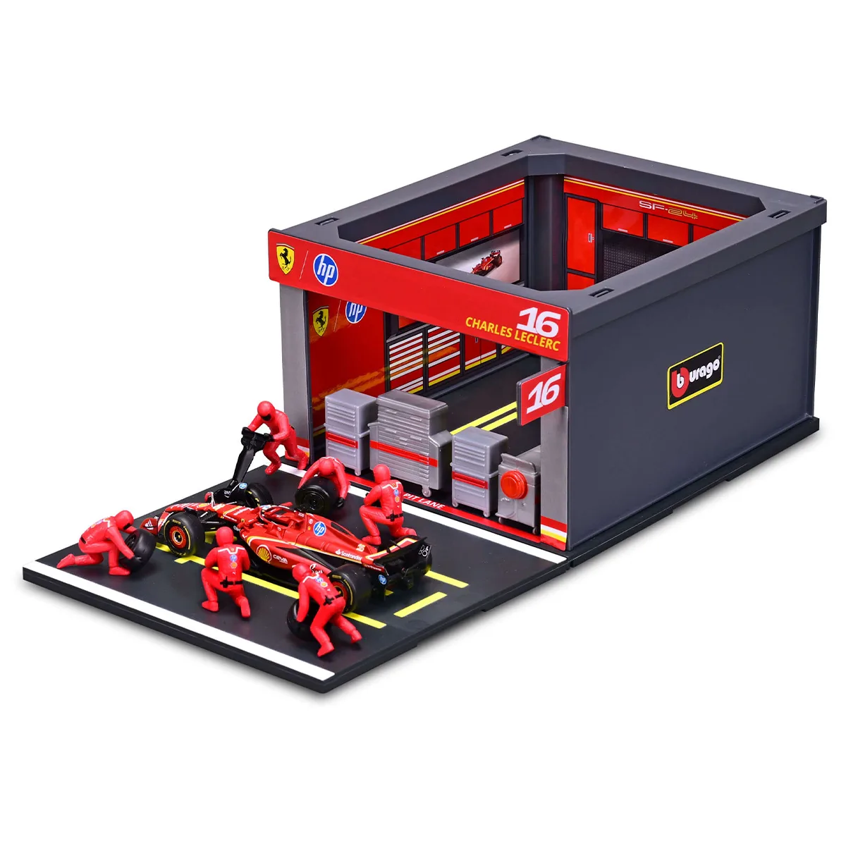 Игровой набор Bburago пластик металл 1:43 Ferrari SF-24 красный