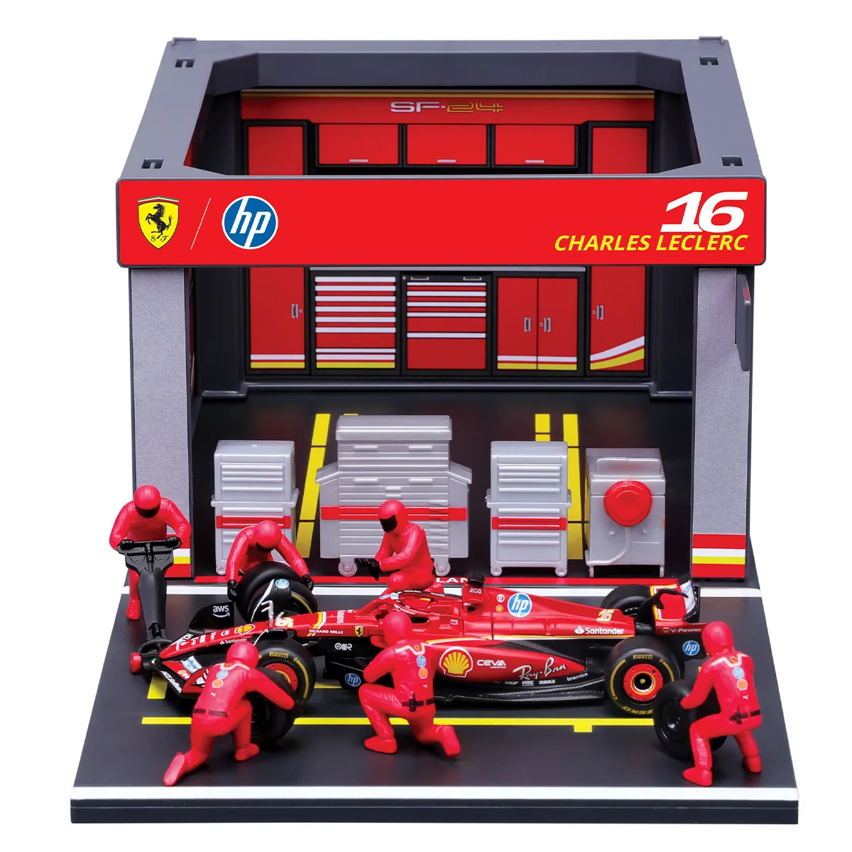Игровой набор Bburago пластик металл 1:43 Ferrari SF-24 красный