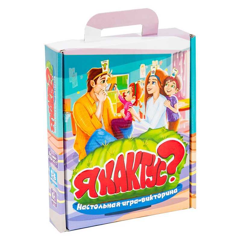 Развлекательная игра Я кактус? 55 карток картон пластик 25х18х4,5 см