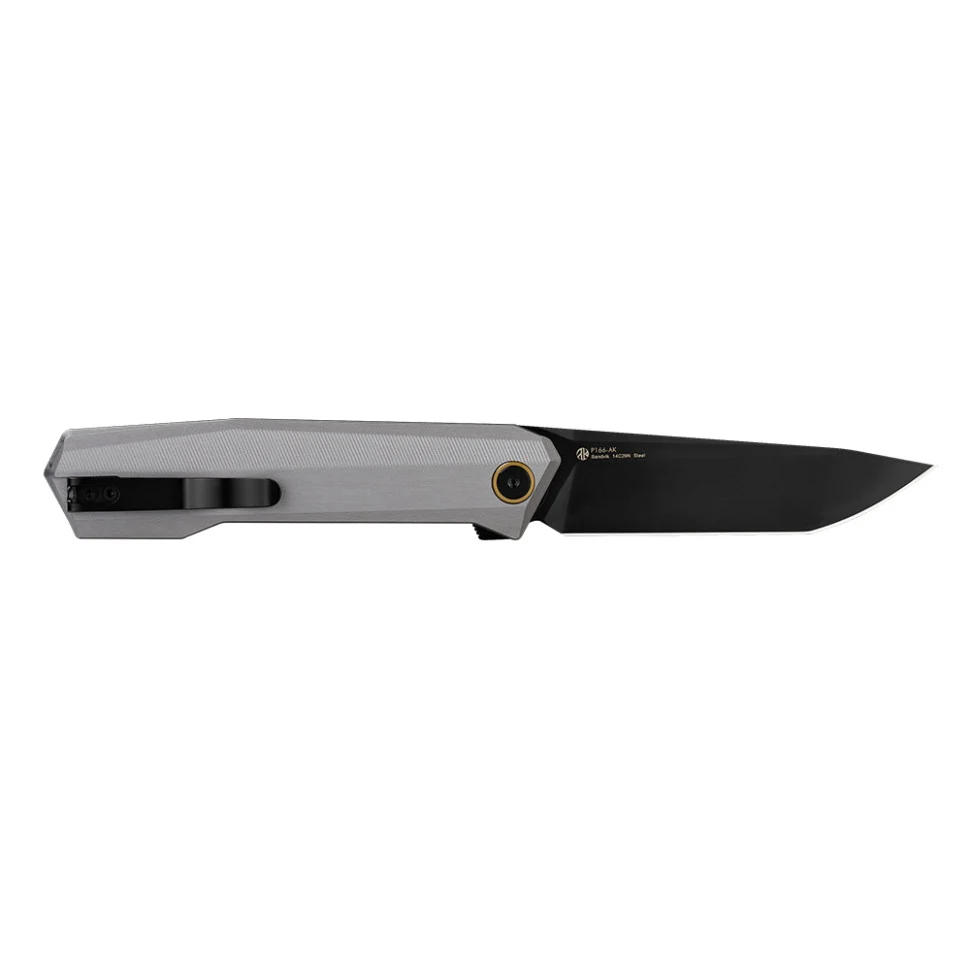 Складаний ніж Ruike P166-AK 92 мм Sandvik 14C28N алюміній сірий