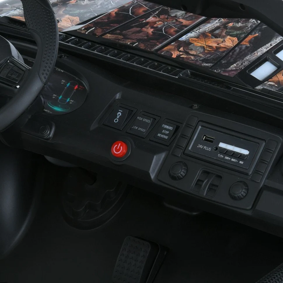 Детский электромобиль Джип M 6206EBLRS-18 128x79x83 см пластик коричневый