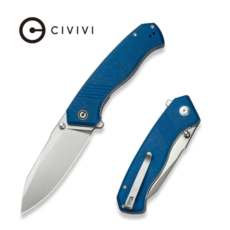 Ніж складаний Civivi Placoid 93,3 мм 14C28N G10 синій