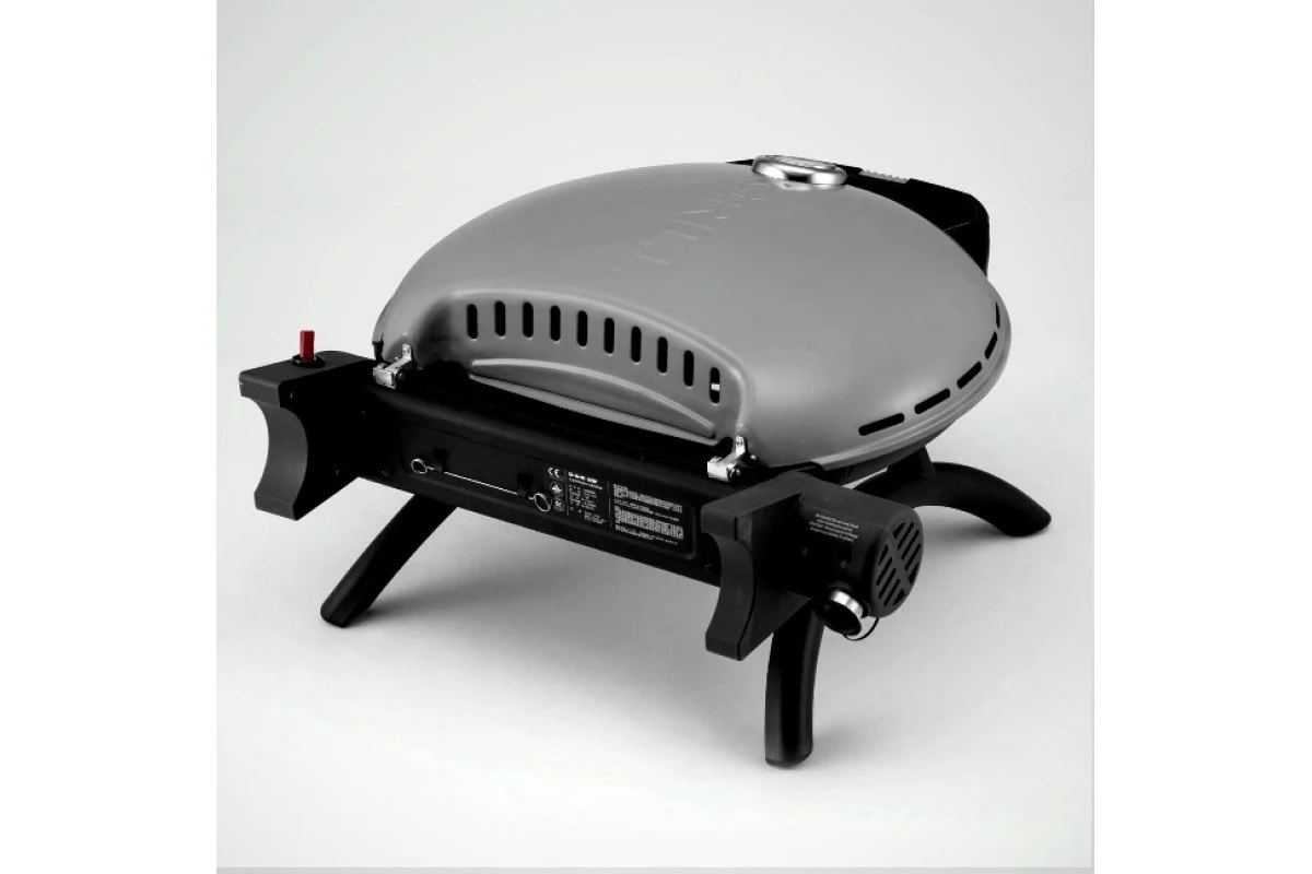 Портативний газовий гриль O-Grill 600T 58,5x21,5x56,7 см металевий срібло