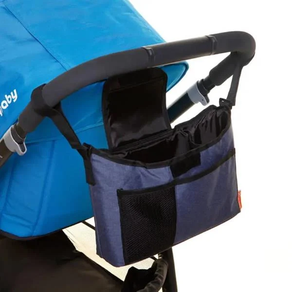 Сумка для коляски DreamBaby On The Go 39х9,5х18,5 см тканина синій джинс